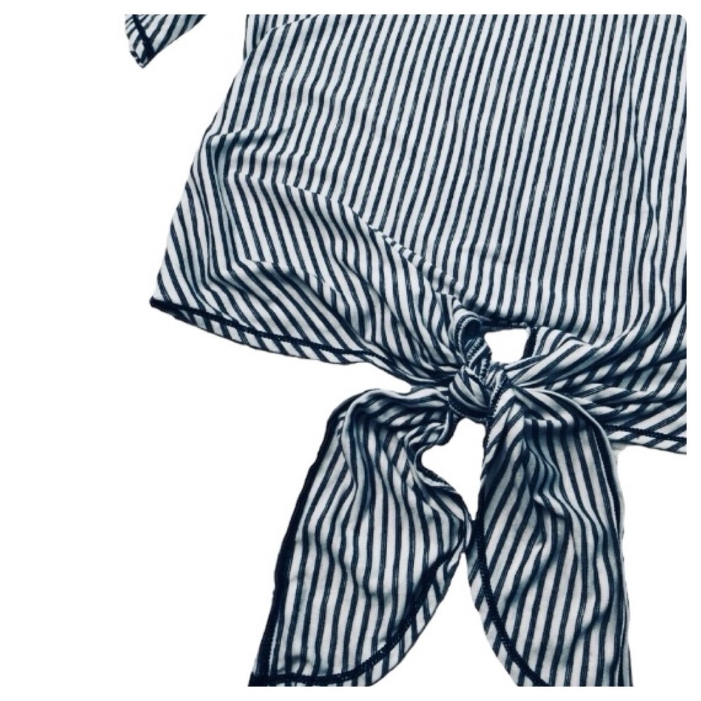 Max Studio Tie Front Flutter Sleeve Top M - image 7